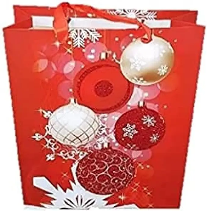 [Giftbag_M] BUY4LESS - 12 pcs Christmas Gift Bag 18 X 23 X 10 cm for Birthday, Weddings, Valentine