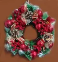 Christmas Tree Decorations Baubles Party Wedding Ornament Christmas (Design 2, Wreath 40 cm)