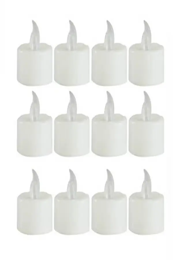 [4000-24-22] 12 pcs/set Led flickering battery operated tea light RED/White