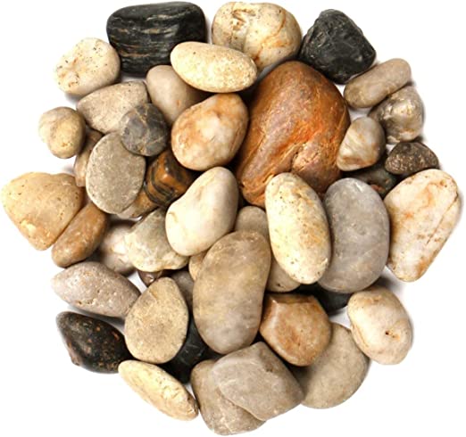 [4000-23-03] BUY4LESS - Decorative Stone 500 Gram for Fish Aquarium and Flower, Decor Pebbles,Natural (HZ039)
