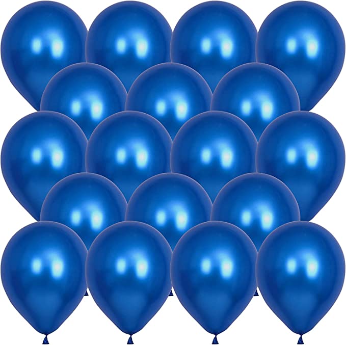 50PC-12" METALLIC BALLOON-BLUE #DFS-620-