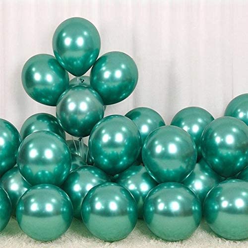 50PC-12" METALLIC BALLOON-GREEN #DFS-620