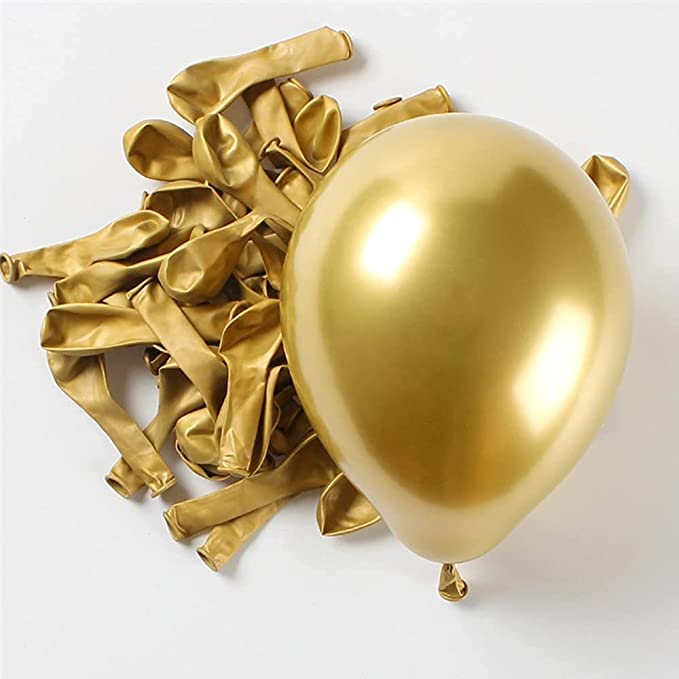 [QZ053] 50PC-12" METALLIC BALLOON-GOLD#DFS-620-0