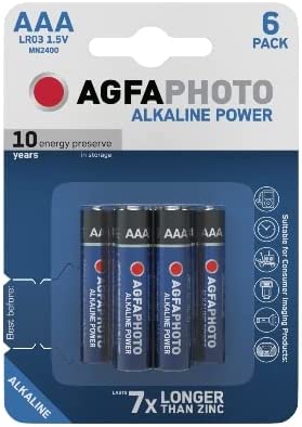 [859989] AGFAPHOTO Alkaline Long Lasting Power LR03 AAA Pack of 6 Batteries