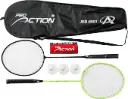 ProAction Premium Badminton Pack Including 2 Rackets, 3 Shuttlecocks, Badminton Case Assorted Color