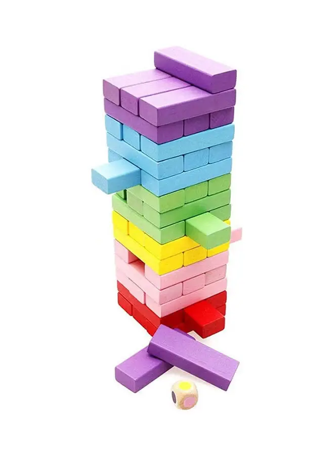 [blocks-48] Colorful Wooden Tumbling Tower Blocks Family Game and Children Educational toy