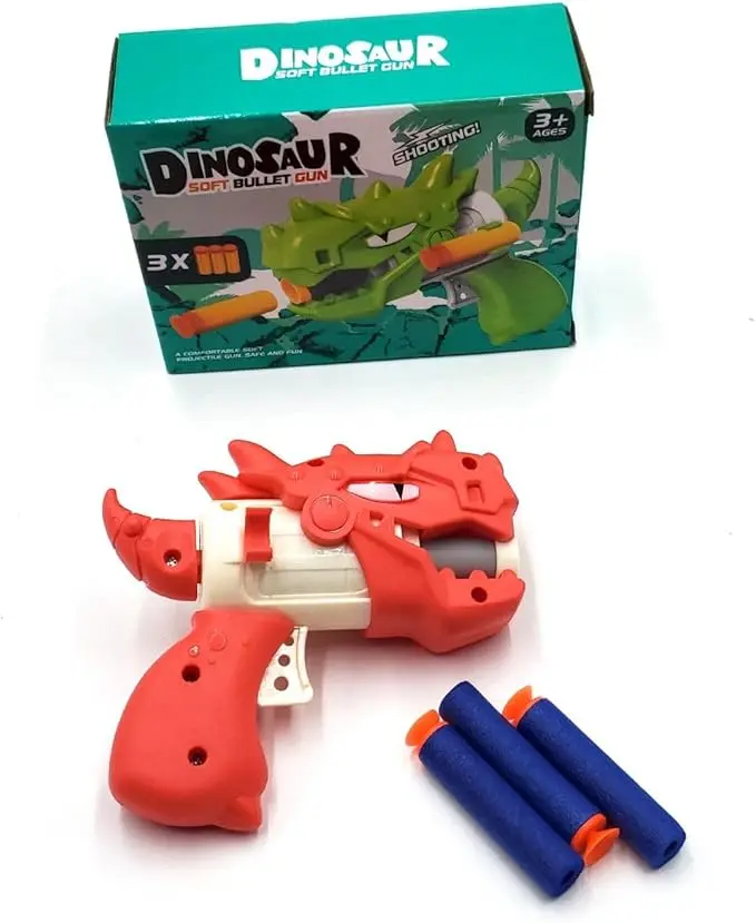 DIY DINOSAUR SOFT BULLET GUN - RED