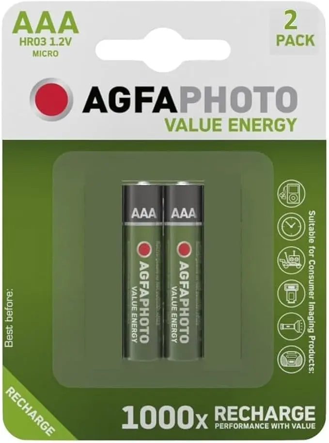 [860978] AGFA Rechargable AAA,950 mAh BP2