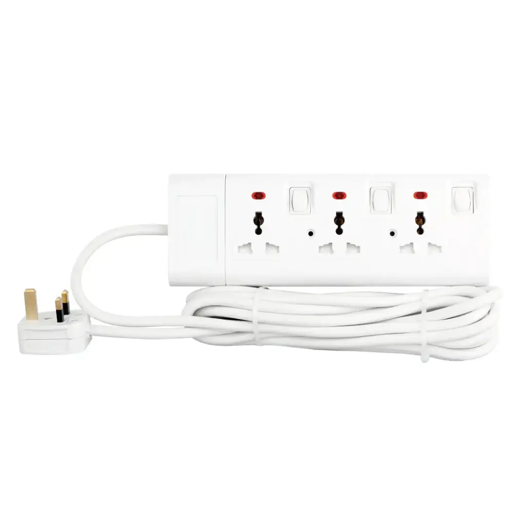 [TPB 723-5M] Terminator 3 way 5 meter universal power extension socket -TPB 723-5M