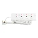 Terminator 4 way 3 meter universal power extension socket - TPB 724-3M