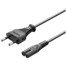 2-Prong Power Cord 1.8M C7 Connector EU Plug
