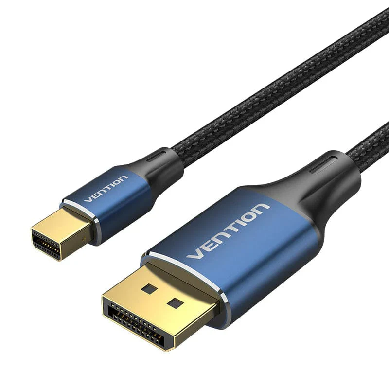 VENTION Mini DP Male to DP Male 8K HD Cable 1.5M Cotton Braided Blue Aluminum Alloy Type Model # HCFLG