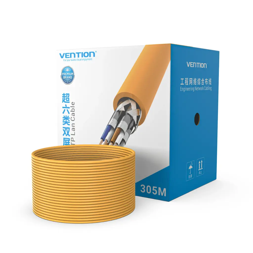 Vention 305M Ethernet Cable 10Gbps CAT6A STP Shielded Network Model # IHCY305