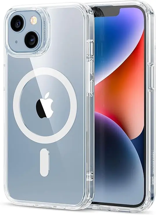 BUY4LESS - Magnetic Clear Case Ultra Slim Hard PC with Soft TPU Edges Protective Case,for iPhone 14 Compatible with MagSafe