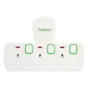 Terminator 3 Way UK T-Socket Multi Adaptor With IndividualSwitches & Indicators 13AG-Mark Approved