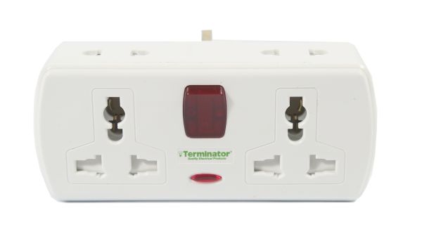 Terminator 4 Way Universal T Socket With One Switch AndIndicator Esma Approved