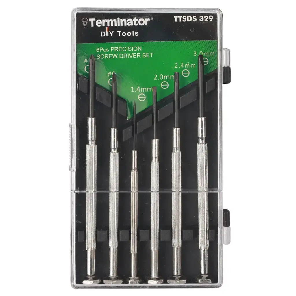 Terminator Mini Screw Driver 6 Pcs Precision Set With Iron Handle