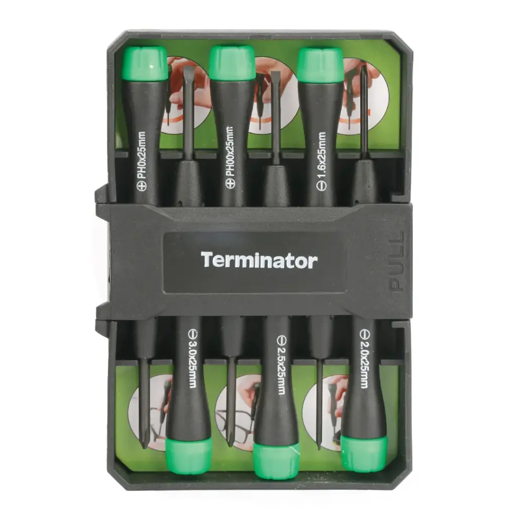 Terminator Precision Screw Driver Set 6 Pcs With Plastic Handle