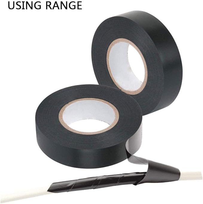 BUY4LESS - PVC Electrical Insulation Tape Black 0.15mm X 18mm X 10 Yards Pack of 10[‎PVC-B06] 