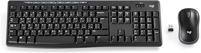 [920-004509] Logitech MK270 Wireless Keyboard & Mouse Combo – 2.4GHz, US Layout – Black