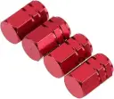 4 Pcs Aluminum Tire Wheel Rims Stem Air Valve Caps Tyre Cover Car -  Red