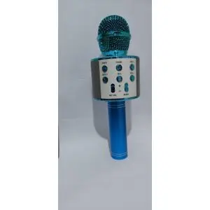 [WS-858 (BLUE)] WS-858 Wireless Karaoke Handheld Microphone USB KTV Player Bluetooth - Blue
