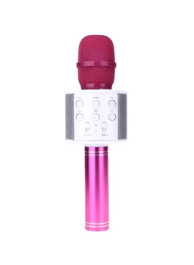 [WS-858 (PINK)] WS-858 Wireless Karaoke Handheld Microphone USB KTV Player Bluetooth - Pink