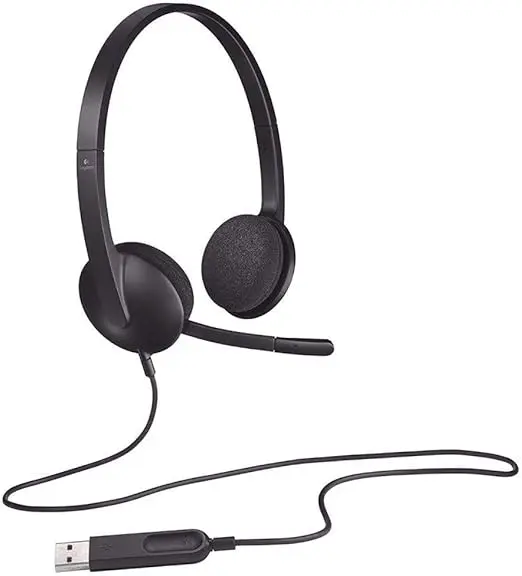 Logitech Headset Wired USB H340 Black