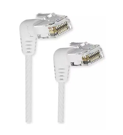 [IBOWH] VENTION Cat6A UTP Rotate Right Angle Ethernet Patch Cable 2M White Slim Type Model # IBOWH