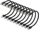 VENTION Cat6 UTP Ethernet Patch Cable 0.1M Black 10 Pcs/Pack Model # IBEBA-10