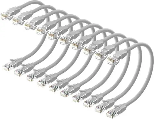 VENTION Cat6 UTP Ethernet Patch Cable 0.1M Gray 10 Pcs/Pack Model # IBEHA-10