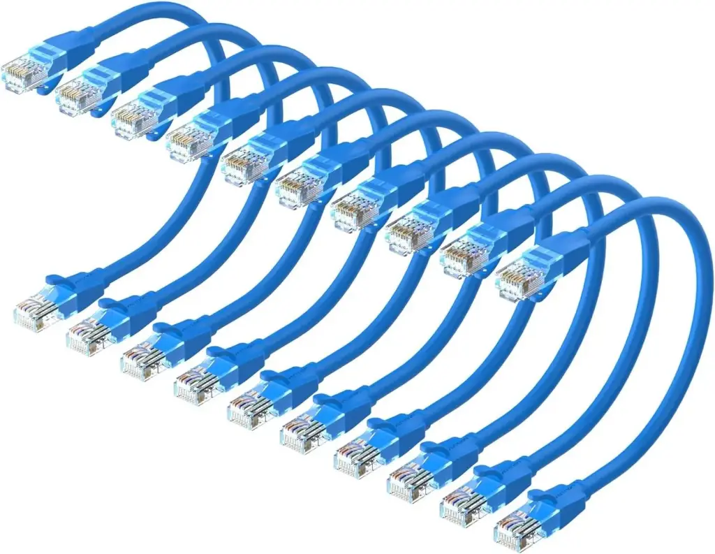[IBELA-10] VENTION Cat6 UTP Ethernet Patch Cable 0.1M Blue 10 Pcs/Pack Model # IBELA-10