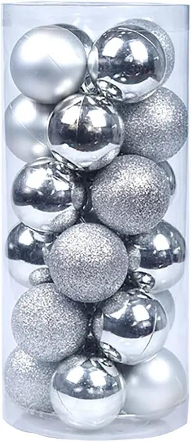 BUY4LESS - Decorative Merry Christmas For Christmas Tree Hanging Ornament Xmas Silver