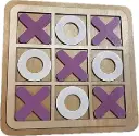 BUY4LESS Wooden Tic-Tac-Toe