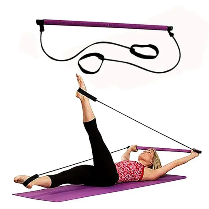 Pull Rope Fitness Equipment Yoga Straps Pilates Ropes Foldable Portable Yoga Bar Elastic rope Fitness for Home Gym