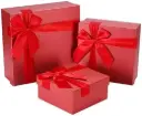 BUY4LESS - 3pcs Gift Boxes with Ribbon, for Birthday, Christmas, Wedding, Anniversary, Housewarming, Valentine's Day, Mother's Day, Father's Day
