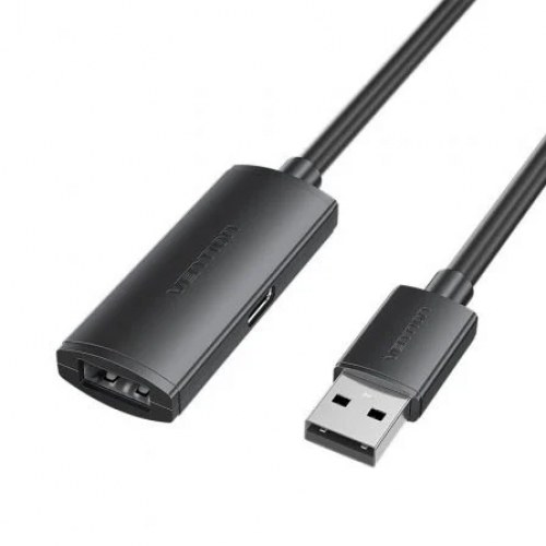 [CBKBJ] VENTION USB 2.0 Type-A Male to Type-A Female Active Extension Cable 5M Black Model# CBKBJ