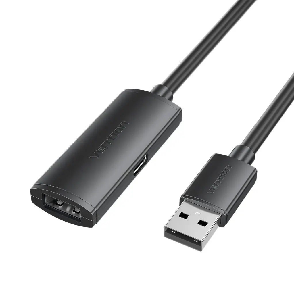 VENTION USB 2.0 Type-A Male to Type-A Female Active Extension Cable 25M Black Model# CBKBS