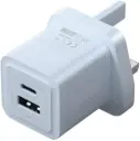 VENTION 2-Port USB (C + A) GaN Charger (30W/30W) UK-Plug Blue Model# FEQL0-UK