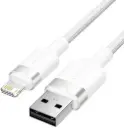 VENTION USB 2.0 Type-A Male to Lightning Male 2.4A Cable 2M White Aluminum Alloy Type Model# LANWH