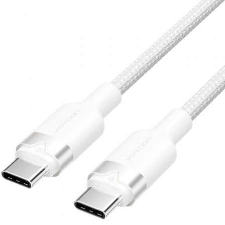 [TRDWH] VENTION USB 2.0 Type-C Male to Type-C Male 3A Cable 2M White Aluminum Alloy Type Model# TRDWH