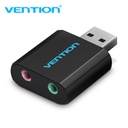 VENTION USB External Sound Card Black Metal Type Model # VAB-S17-B