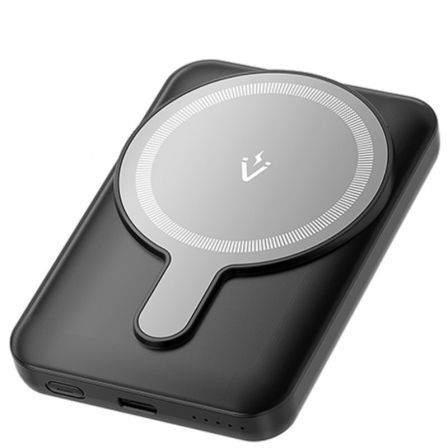 VENTION 5000mAh Magnetic Wireless Power Bank (USB-C + USB-C + Wireless) 20W Black Light Indicator Display Type Model# FHSB0