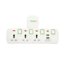 Terminator 3 Way Universal T-Socket Multi Adaptor With 2 USB 2.1A Individual Switches & Indicators 13A Model#TMA 3T-2USB