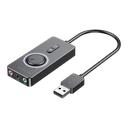 VENTION USB 2.0 External Stereo Sound Adapter with Volume Control 0.5M Black ABS Type Model # CDRBD
