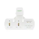 Terminator 2 Way Universal T Socket With Surge Protection,Individual Switch And Indicator