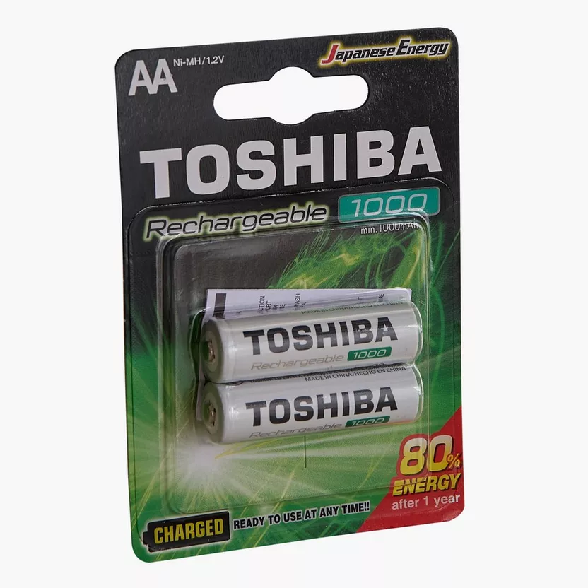 Toshiba Rechargeable AA 1000mAh - 2Pcs