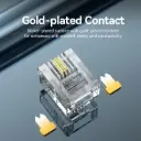 VENTION 6P4C Telephone Modular Plug 100Pcs/Pack Model# IDKR0-100