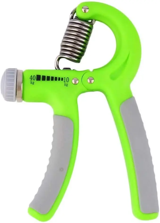 [Hand Grip Green/Grey] Adjustable Hand Power Grip Hand Exerciser Gripper For Wrist Forearm Green + Grey