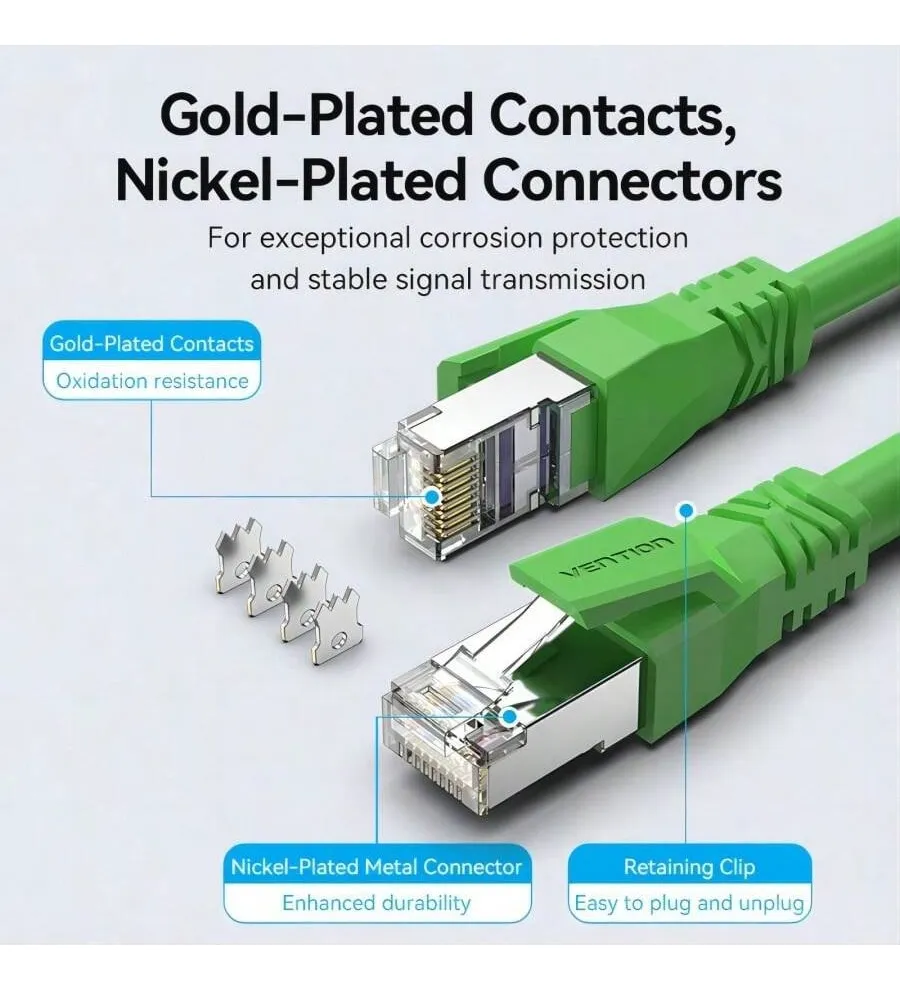 VENTION [IBMGH] Cat.6A SFTP Industrial Flexible Patch Cable 2M Green